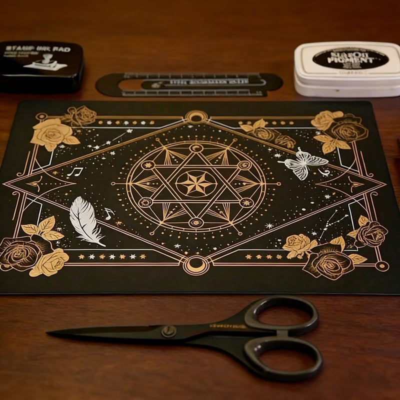 A4 Magic Array Self Healing Cutting Mat Vintage Rose Star Butterfly Craft Double Sided Cutting Board 1pc For Journal Scrapbooking And Paper Crafts - Image 1