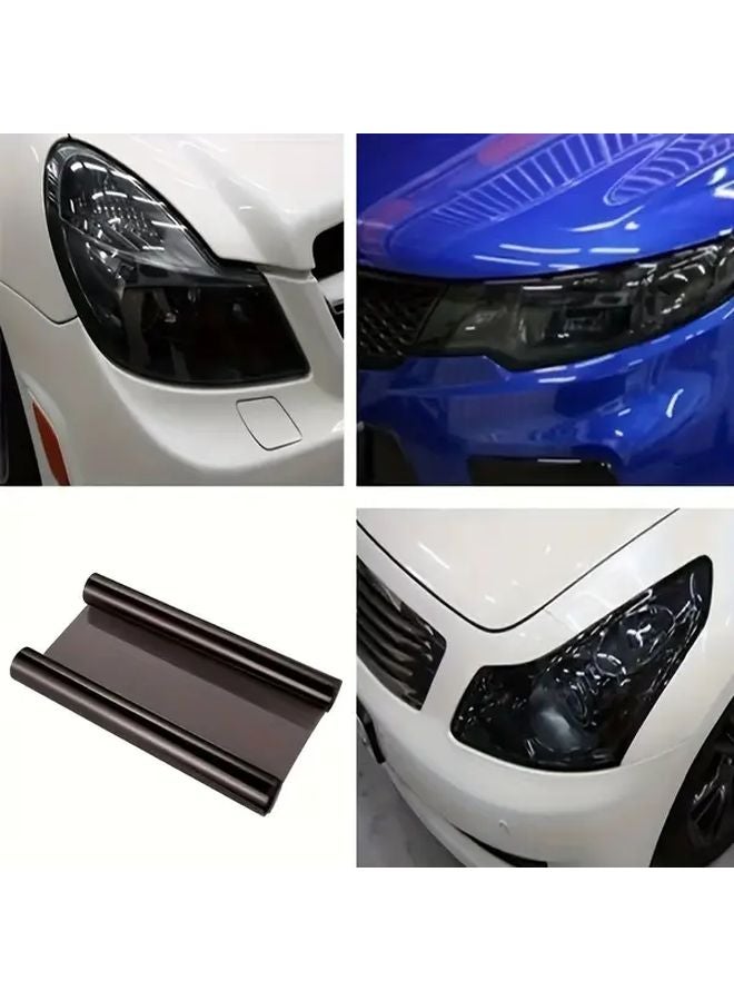 Light Black Car Headlight Color Changing Film For Front Tail Fog Lights - Image 1