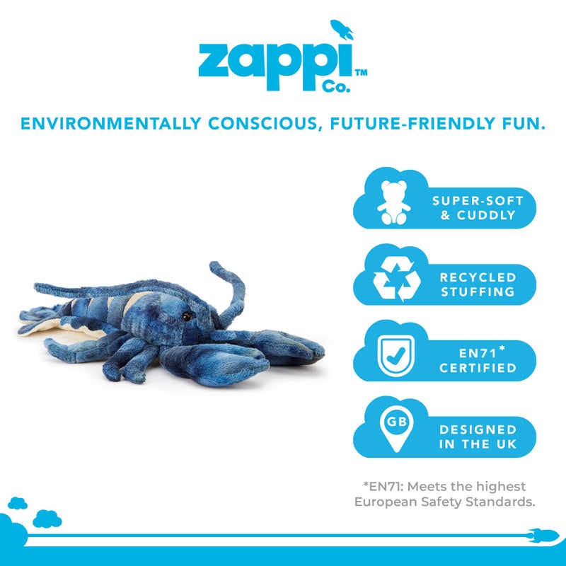 Zappi Co Plush Children's Stuffed Soft Cuddly Plush Toy-Part of Safari Animals Collection, Perfect for Kids (33cm Depth)(Common Lobster) - Image 2