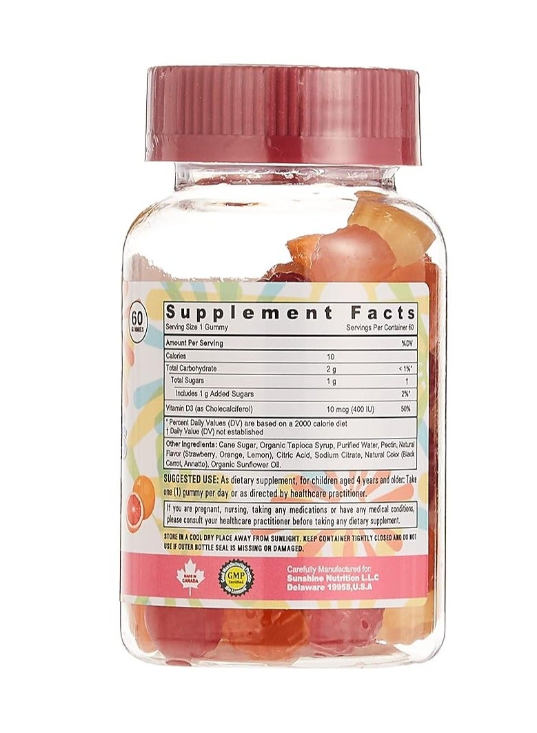 SUNSHINE NUTRITION Cool Gummies Vitamin D3 60'S  - Image 2