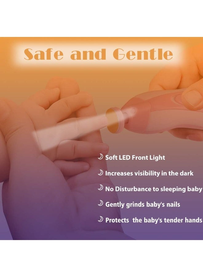 Consevisen Baby Nail Trimmer Electric Nail File Baby Nail Clippers, 20 in 1 Safe Nail Filer Grinder Kit - Image 5