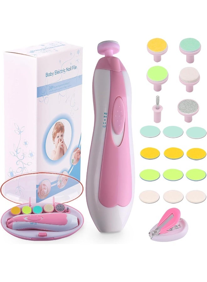Consevisen Baby Nail Trimmer Electric Nail File Baby Nail Clippers, 20 in 1 Safe Nail Filer Grinder Kit - Image 1
