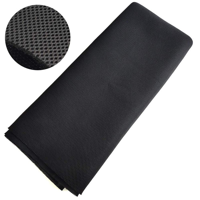 Wayber Speaker Grill Cloth Stereo Mesh Fabric for Speaker Repair, Black - 55 x 40 in / 140 x 100 cm - Image 1