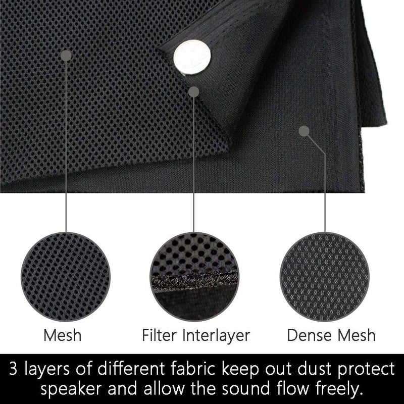 Wayber Speaker Grill Cloth Stereo Mesh Fabric for Speaker Repair, Black - 55 x 40 in / 140 x 100 cm - Image 3