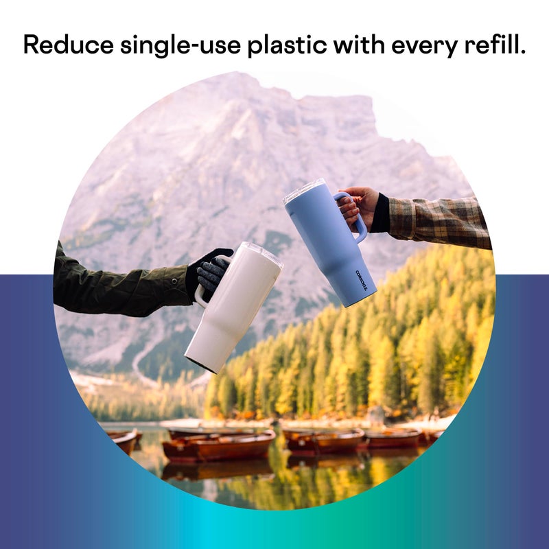 Corkcicle Cruiser Insulated Tumbler with Handle and Straw, Dragonfly, 40 oz – Reusable Water Bottle Keeps Beverages Cold for 20 Hours, Hot for 9 Hours - Image 5