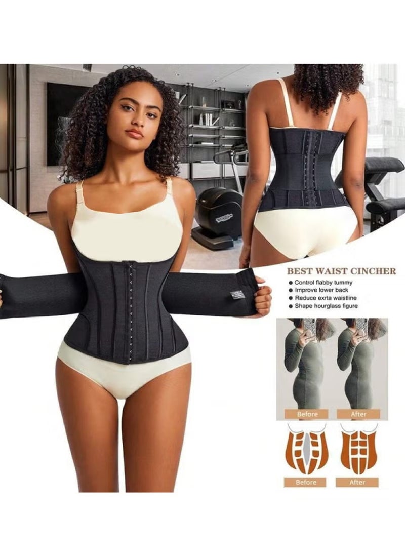 Rock Pow Waist Slimming Belt for Women, Waist Shaper Belt, Double-layer 3-breasted Shapewear Waist Trainer Corset, 3D Pressure For Tummy, Breathable and Cozy  - Image 3