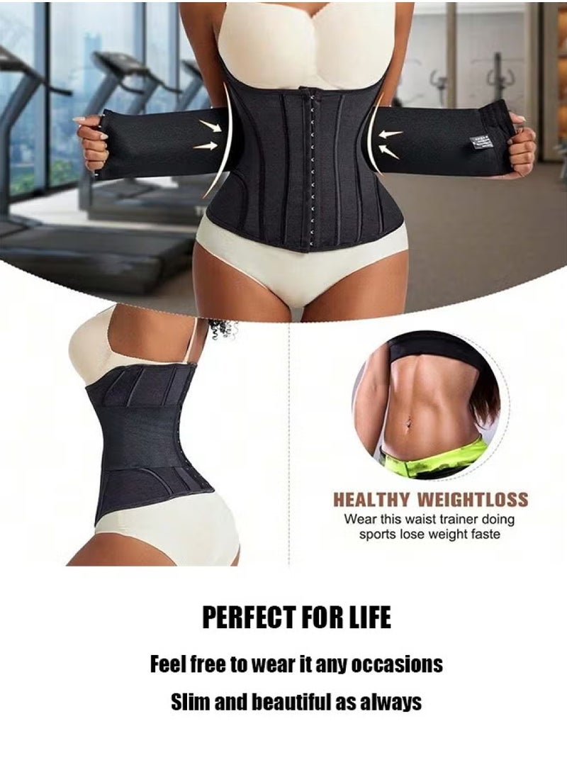 Rock Pow Waist Slimming Belt for Women, Waist Shaper Belt, Double-layer 3-breasted Shapewear Waist Trainer Corset, 3D Pressure For Tummy, Breathable and Cozy  - Image 2
