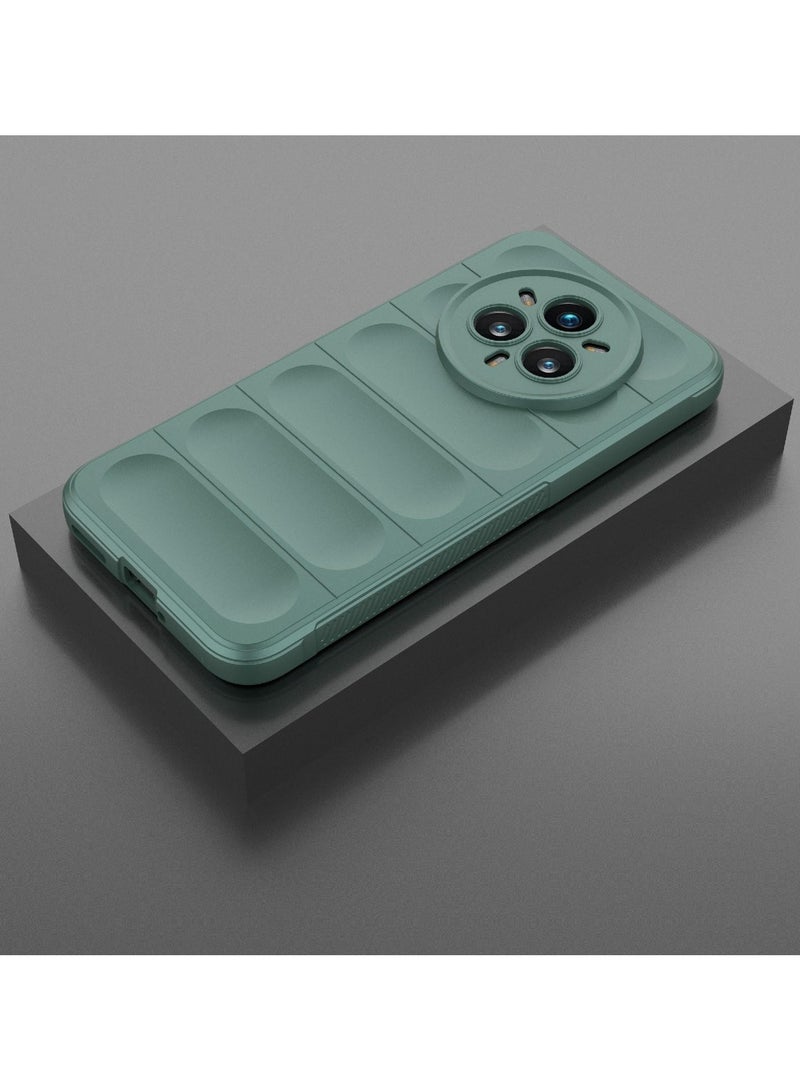 Phone case cover Magic Shield TPU + Silicone Shockproof Phone Case For  Realme 14 Pro (Dark Green) - Image 2