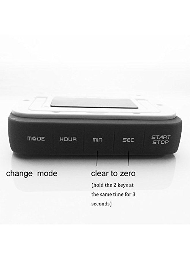 Vpal Digital Kitchen Timer 12,24 Hours Alarm Clock With Magnetic Back And Retractable Stand, Large Lcd Display - Image 4
