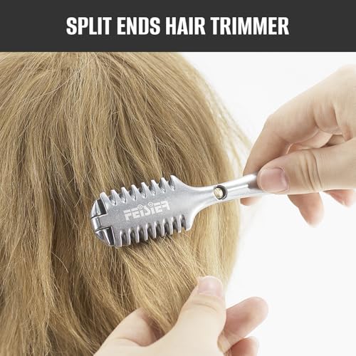 FEISIER Aluminum Double-Edge Hair Thinning Razor Comb with 10pcs Blades,Hair Texturizing Cutting Razor Comb for Thin and Thick Hair Trimming and Styling - Image 5