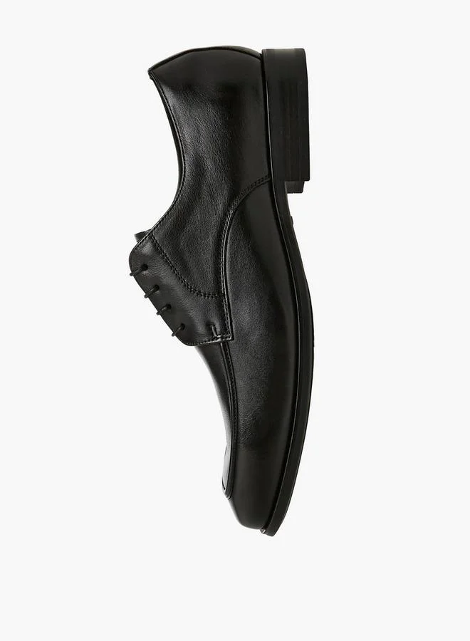 Duchini BLACK Men Lace-Up Leather Derby Shoes for Men | Best Price UAE