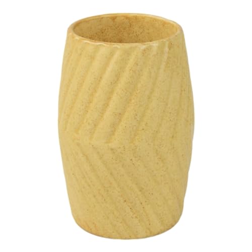 Kaolinite Ceramic Bathroom Accessories Set for Utility and Bathroom Decor | Liquid Soap Dispenser, soap Tray, Toothbrush Holder Matt Yellow (NWR_39) - Image 4