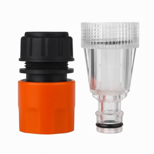 DEXURIES Universal 3/4" Water Inlet Filter for High-Pressure Washer Inlet Water Filter Connector Nipple/Nozzle Accessory (Filter & Connector) - Image 1