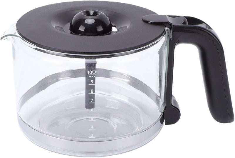 10 Cup Glass Coffee Carafe Replacement, 1.5L Coffee Pot with Handle, ExplosionProof Glass CarafeReplacement for Maker Machine Brewer - Image 1