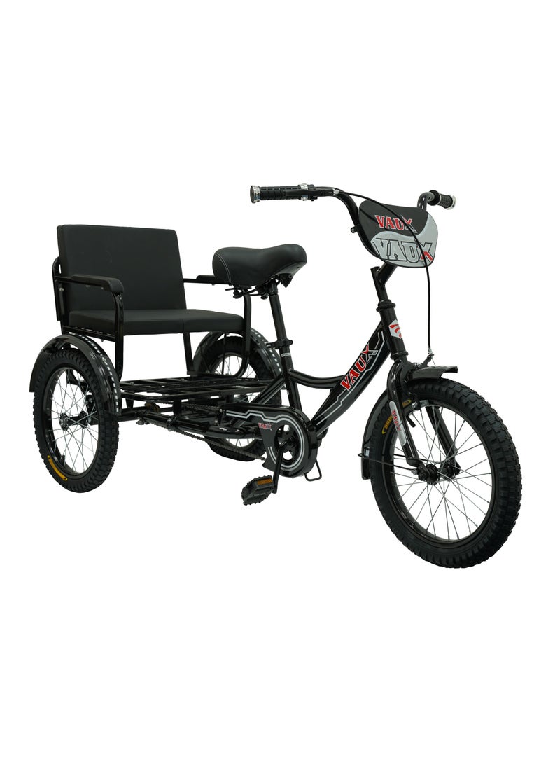 Vaux 16-Inch Sofa Tricycle – Sofa Comfortable Seat Design,Single Speed,Strong Steel Frame, Adjustable Seat, Chain Cover, 100% Assembled - Black - Image 2