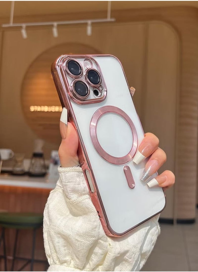 JAJEEK iPhone 16 Pro Max Magnetic Case – Compatible with MagSafe, Built-in Camera Protector, Soft TPU Anti-Scratch Shockproof Clear Case, Slim Design for iPhone 16 Pro Max 6.1 Inch - Image 2