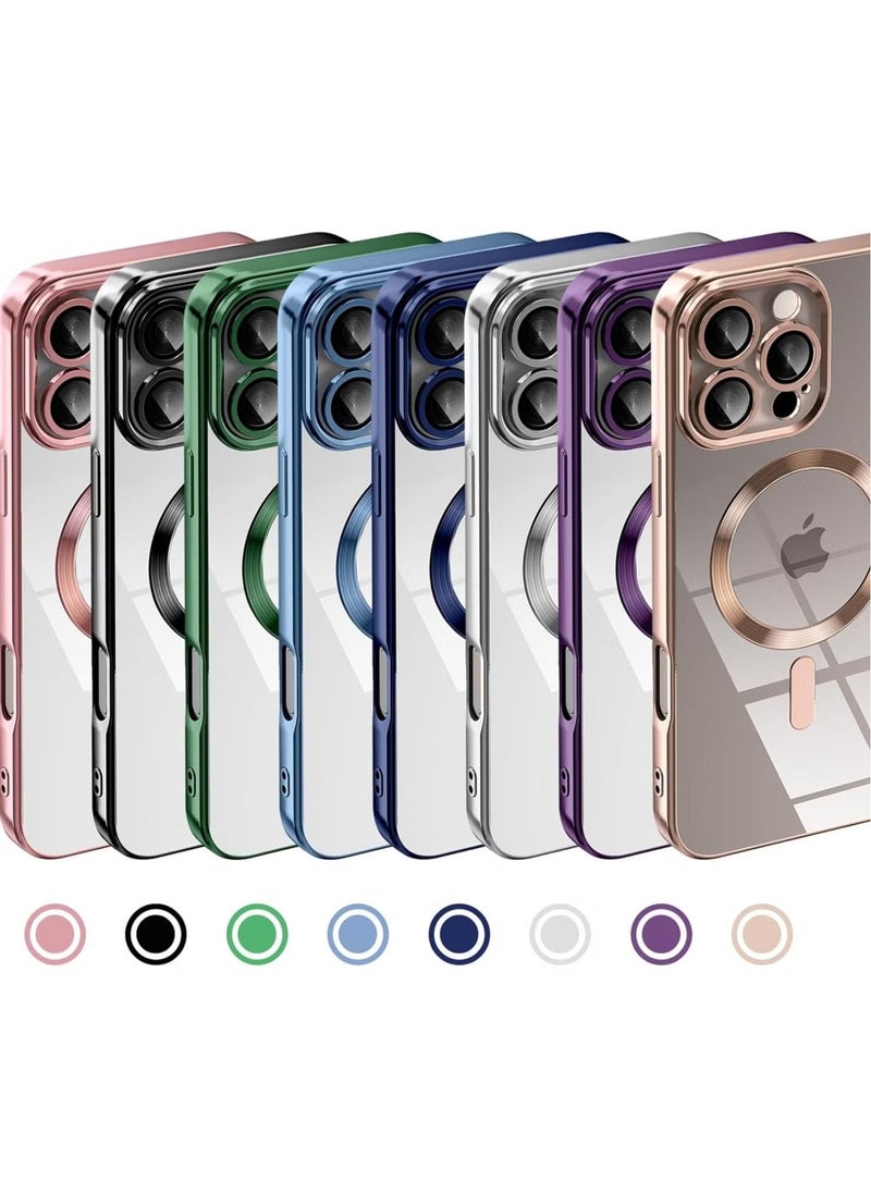 JAJEEK iPhone 16 Pro Max Magnetic Case – Compatible with MagSafe, Built-in Camera Protector, Soft TPU Anti-Scratch Shockproof Clear Case, Slim Design for iPhone 16 Pro Max 6.1 Inch - Image 5