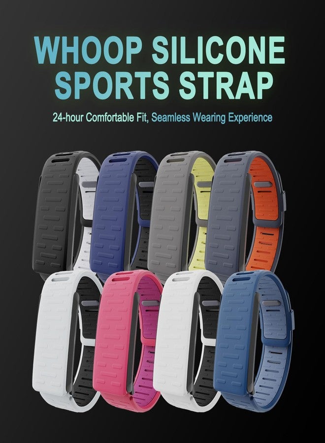 Silicone Wrist Band Soft-Touch Comfortable Replacement SportFlex Band Compatible for WHOOP 4.0 Heart Rate Monitor (White) - Image 4