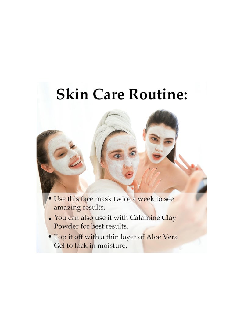 Light kaolin clay powder by mi nature | 227g ( 8oz) ( 0.5 lb) | Facial clay mask| Natural exfoliator | Clear skin | Evens Out Your Skin Tone