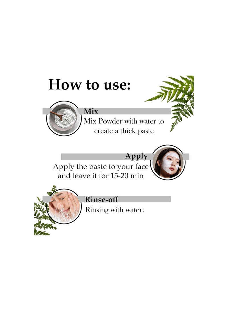 minature Light kaolin clay powder by mi nature | 227g ( 8oz) ( 0.5 lb) | Facial clay mask| Natural exfoliator | Clear skin | Evens Out Your Skin Tone - Image 5