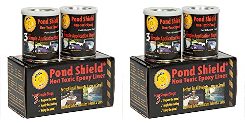 Pond Armor SKUCLEARQT2P Clear Pond Shield 15 Quart kit 2 Pack NonToxic epoxy Coating