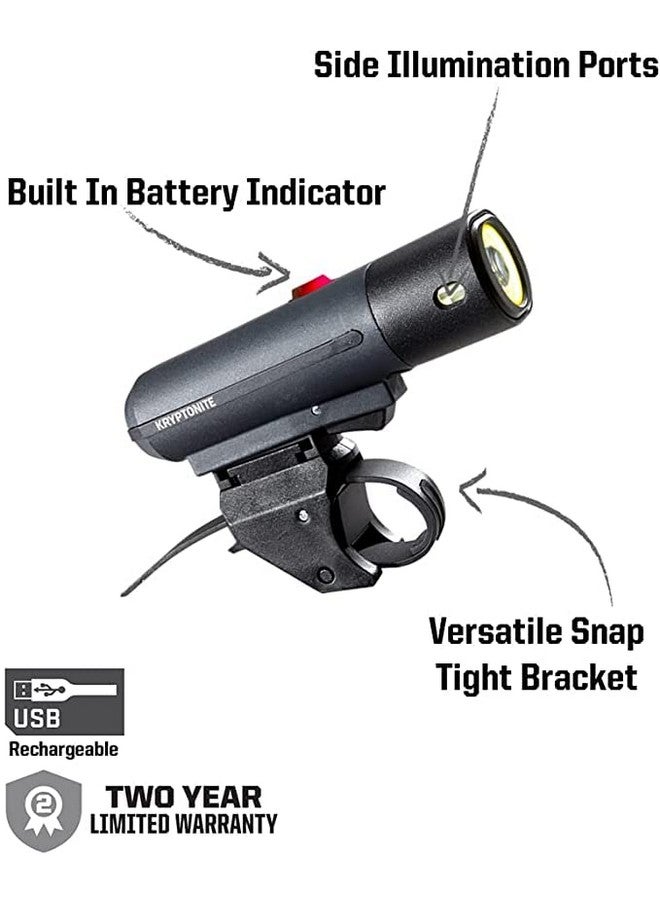 Kryptonite Alley F800 Front Led Bicycle Headlight & Avenue R75 Rear Led Cob Bicycle Indicator Light - Image 3