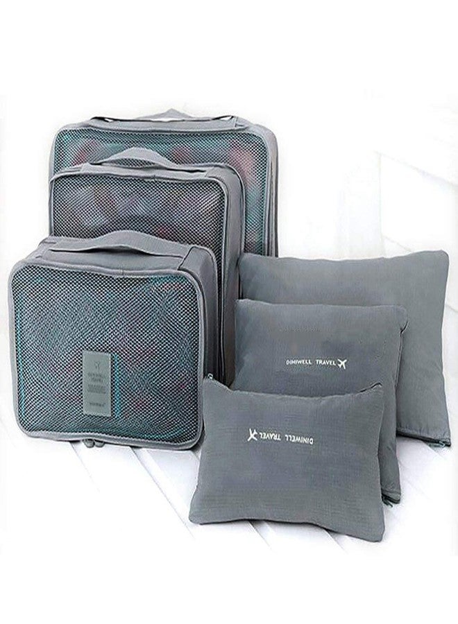 Everbuy® Set of 6 Packing Cubes Travel Organizer (Grey) - Image 3