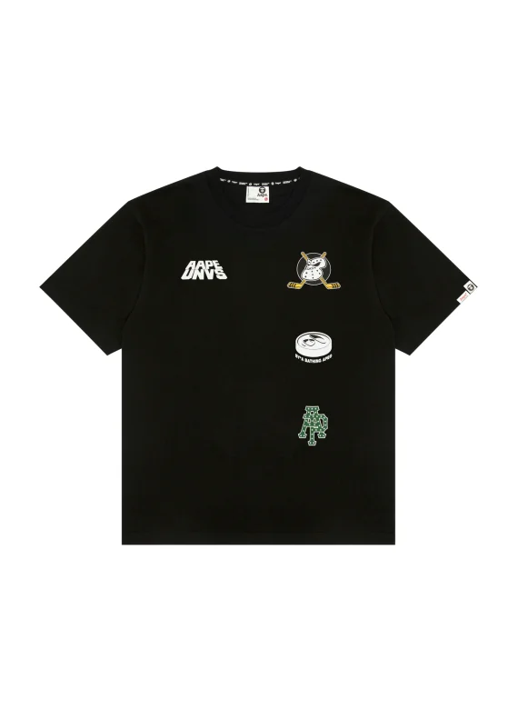 AAPE Moonface logo universe tee