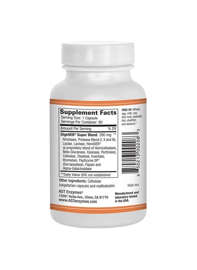 AST Enzymes Digestive Enzyme Supplement Digestgi Ultra 180 Vegetarian Capsules 90 X 2 Digestion And Bloating Relief For Women And Men  - Image 3