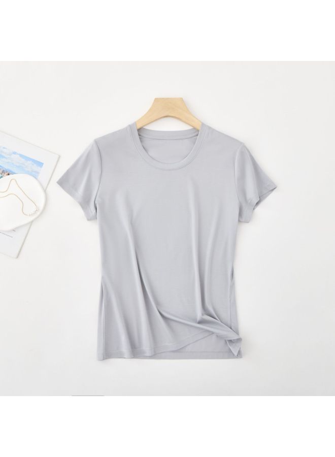 [dropshipping Modal] 100-count Class A Women's Short-sleeved Spring And Summer New Home Round Neck Pure Color Short-sleeved T-shirt For Women