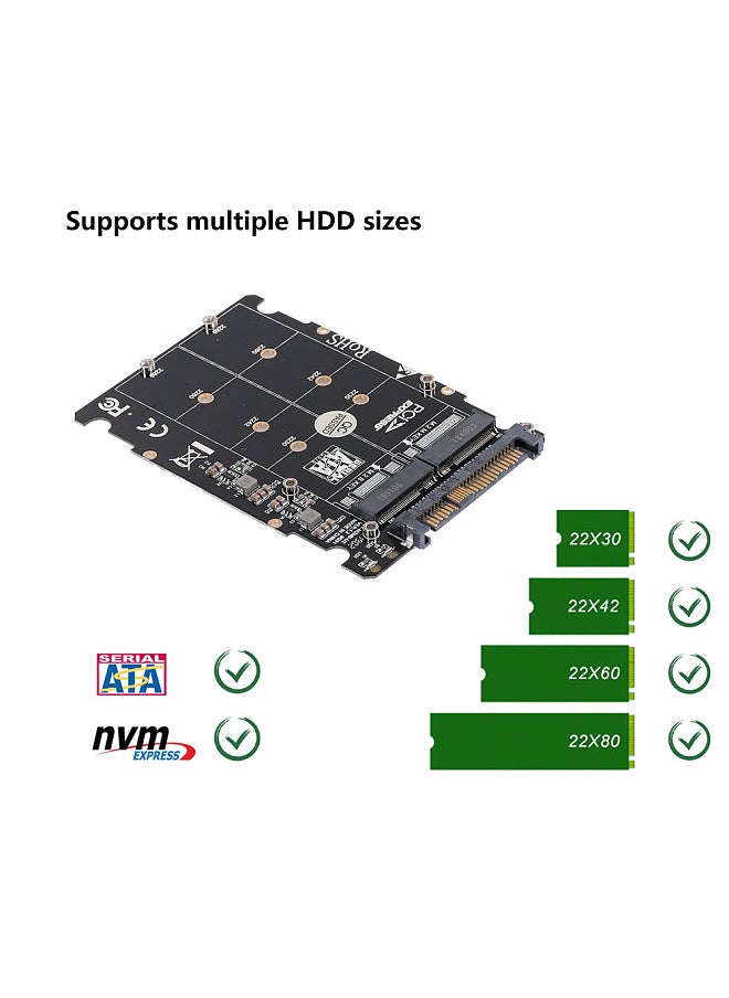 Generic - M.2 NGFF SSD(Key M) Key B SSD to U.2 SFF-8639 Adapter Card Converter SATA Interface is Not Supported - Image 1