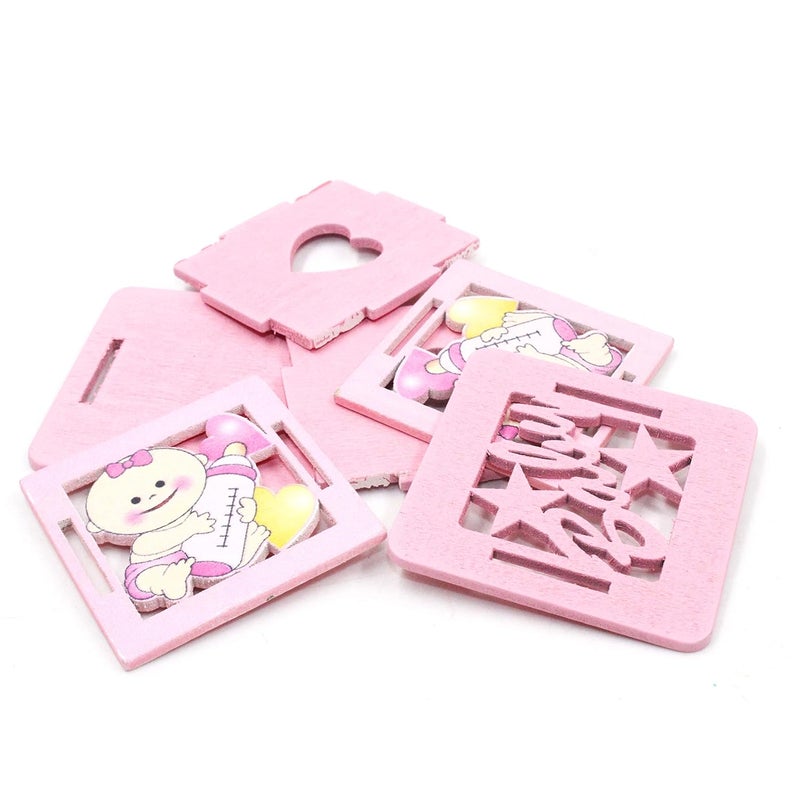Jades Baby Themed Favor Box Baby Themed Party Candy BoxesBaby Shower Treat BoxBaby Themed 1st BirthdayBaby Themed Table dcor Set of 6 Pink Set B - Image 5