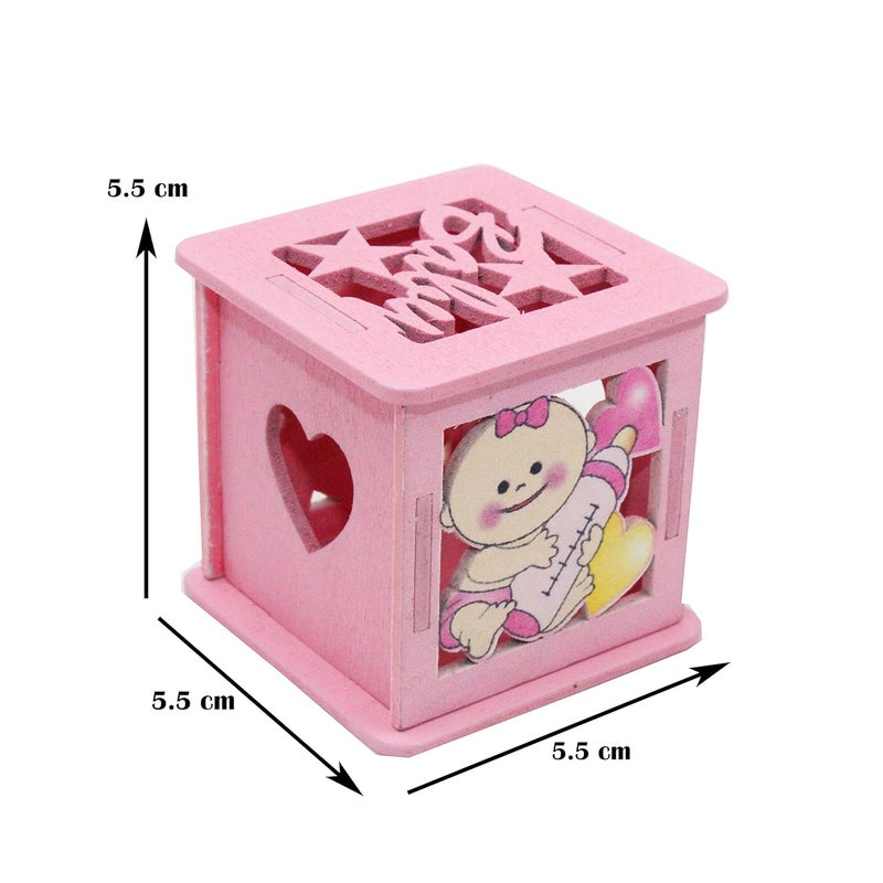 Jades Baby Themed Favor Box Baby Themed Party Candy BoxesBaby Shower Treat BoxBaby Themed 1st BirthdayBaby Themed Table dcor Set of 6 Pink Set B - Image 4