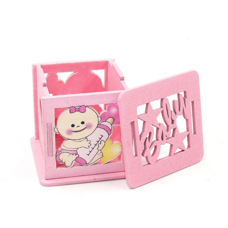 Jades Baby Themed Favor Box Baby Themed Party Candy BoxesBaby Shower Treat BoxBaby Themed 1st BirthdayBaby Themed Table dcor Set of 6 Pink Set B - Image 3