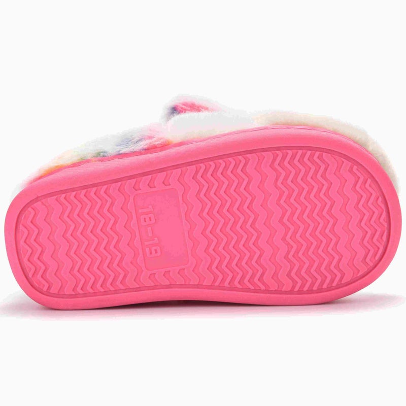 Ainikas Girls Plush House Slippers Toddler Kids Fuzzy Slippers, Snowy, 8-9 Toddler - Image 4