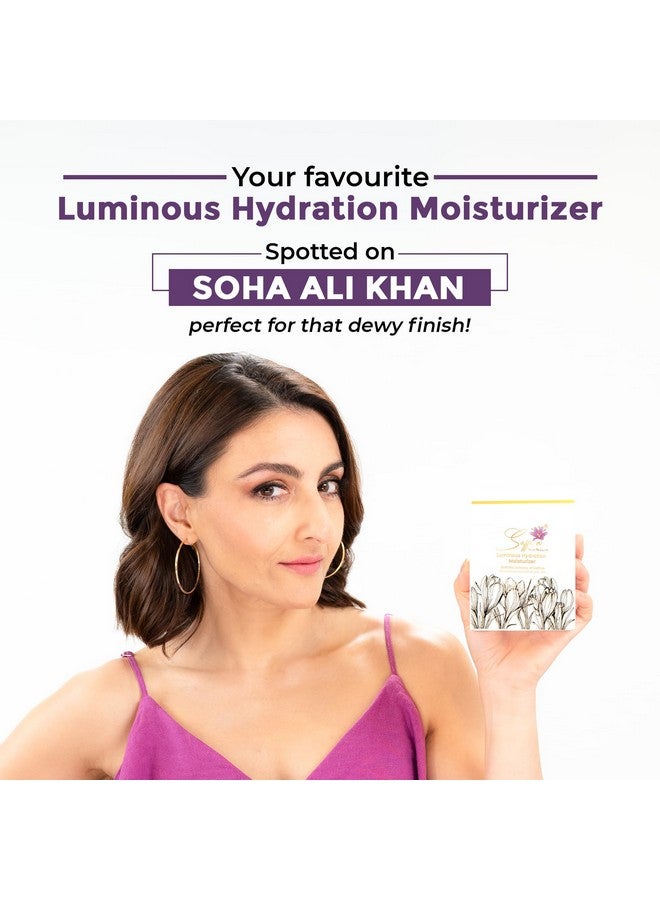 Saffr'n Luminous Hydration Moisturizer with 5% Saffron & 3% Niacinamide to Improve Skin Elasticity | Moisturizer For Face | Long Lasting Hydration | With Shea Butter, Ceramides & Hyaluronic Acid | For All Skin Type | 50ml - Image 2