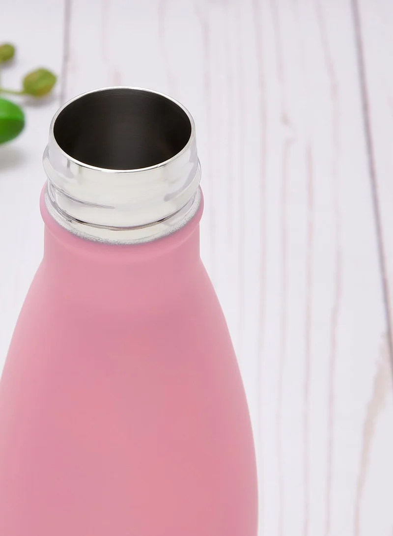 AURORA Pink Matte Metal Water Bottle