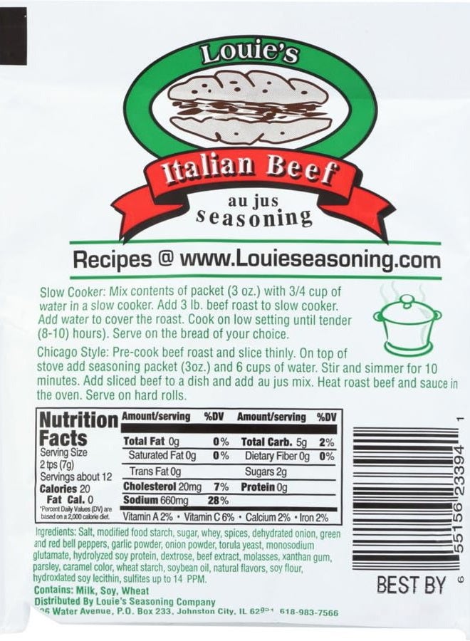 Ken's Louies Seasoning Italian Beef Au Jus Seasoning - 12 Packets (3 Ounce each) - Image 3