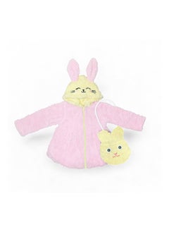 BabyShoora Girls fur jacket with cape + bag  - Image 1