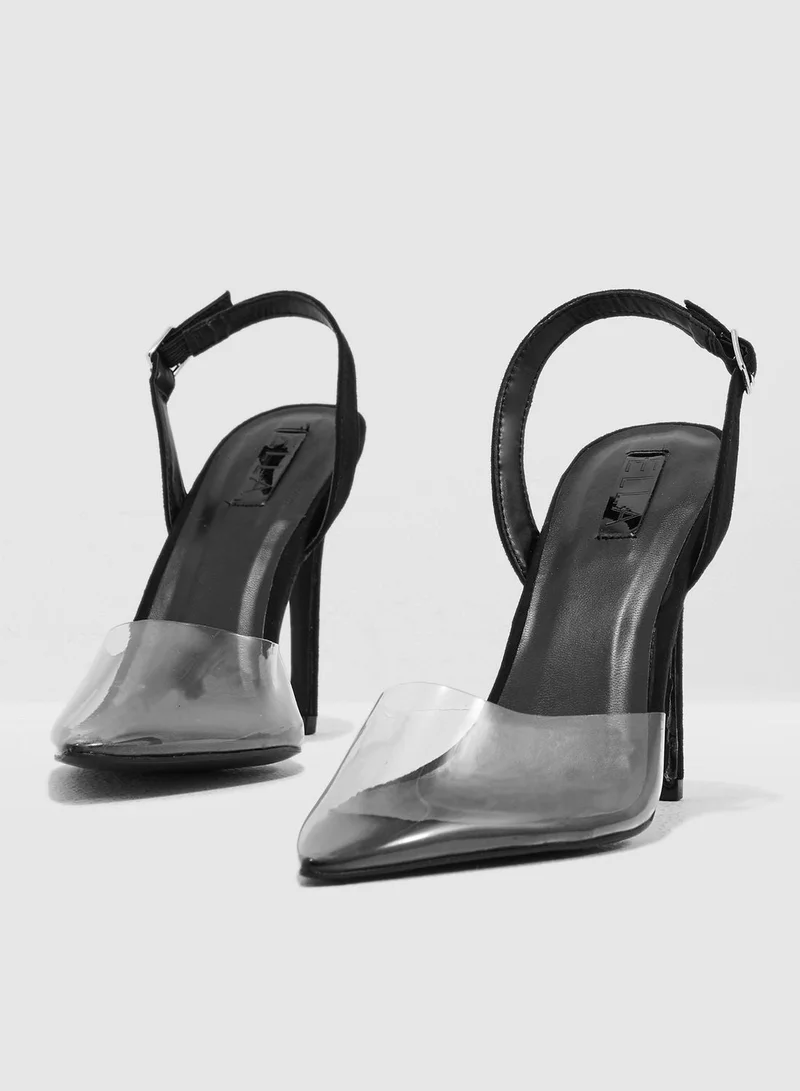 ELLA Vinyl Pointed Toe Pump