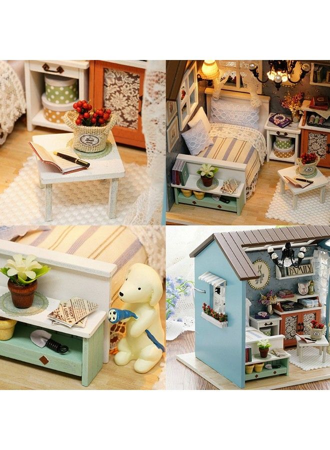 UniHobby Diy Dollhouse Miniature Kit Unihobby Romantic Forest Time Wooden Mini House Toy With Furniture Lights  - Image 4