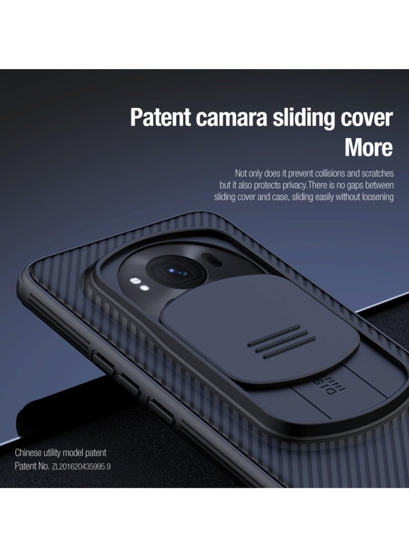 متوافق مع حافظة Honor Magic 6 Pro، CamShield Pro، مقاومة للصدمات، عدسة الكاميرا المنزلقة، غطاء خلفي لحماية الخصوصية لهاتف Magic 6 Pro 5G (أسود) - Image 2