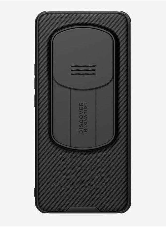 متوافق مع حافظة Honor Magic 6 Pro، CamShield Pro، مقاومة للصدمات، عدسة الكاميرا المنزلقة، غطاء خلفي لحماية الخصوصية لهاتف Magic 6 Pro 5G (أسود) - Image 1