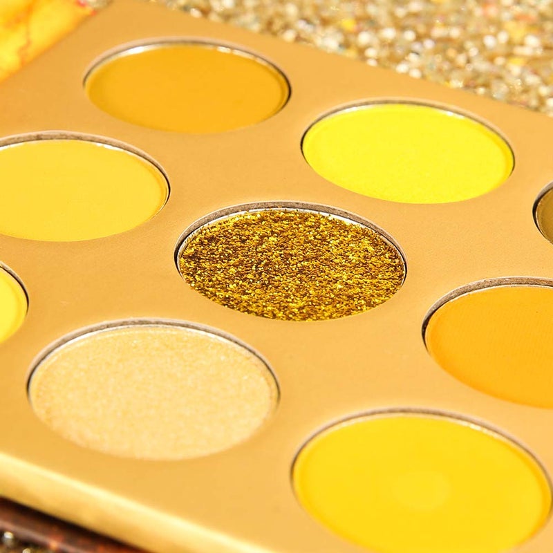 docolor باليت ظلال العيون دكولور 9 ألوان ظلال صفراء باليتات ظلال الأحجار الكريمة عالية الصبغة مات ولامع نقي دخاني لامع كريمي ملون مسحوق قابل للخلط طويل الأمد مقاوم للماء - Image 5