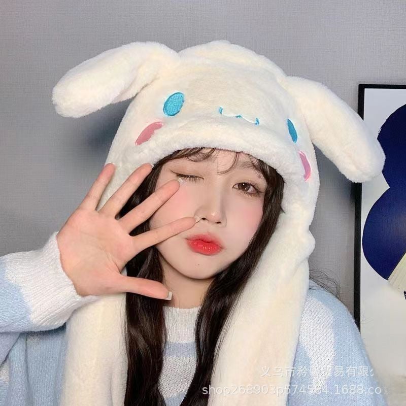 Adorable Cinnamoroll Plush Hat with Movable Ears Yellow  - Image 4