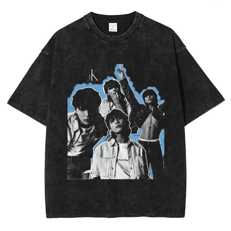 Harajuku Street Apparel Oversize T-Shirt Hip Hop Vintage Sin - Image 1