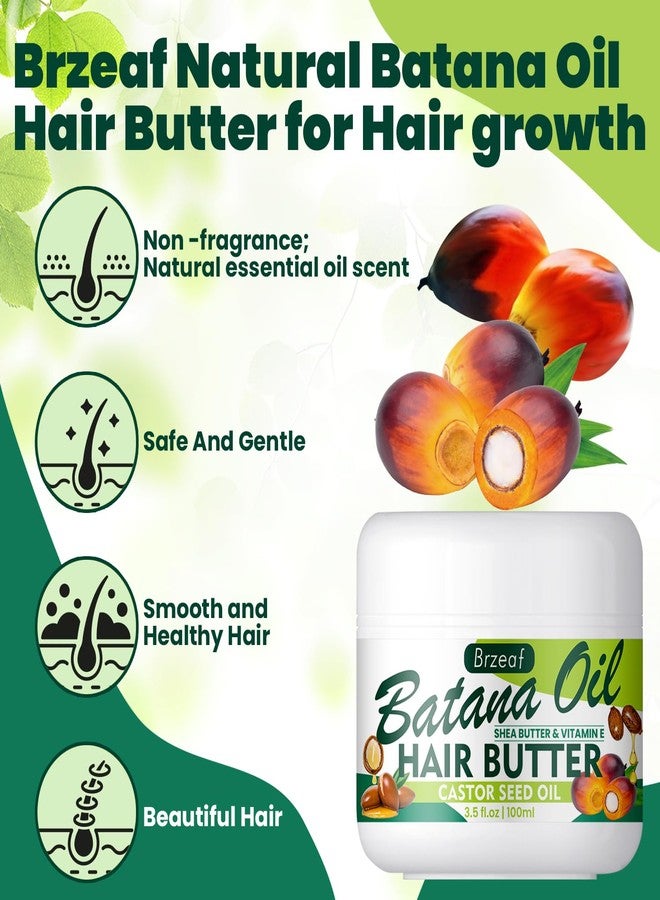 Brzeaf Natural Raw Batana Oil for Women & Men Hair Growth, 3.5 Fluid Ounces - Hair Treatment Oils for All Hair Types, Moisturizing and Nourishing Hair Oil - Image 3