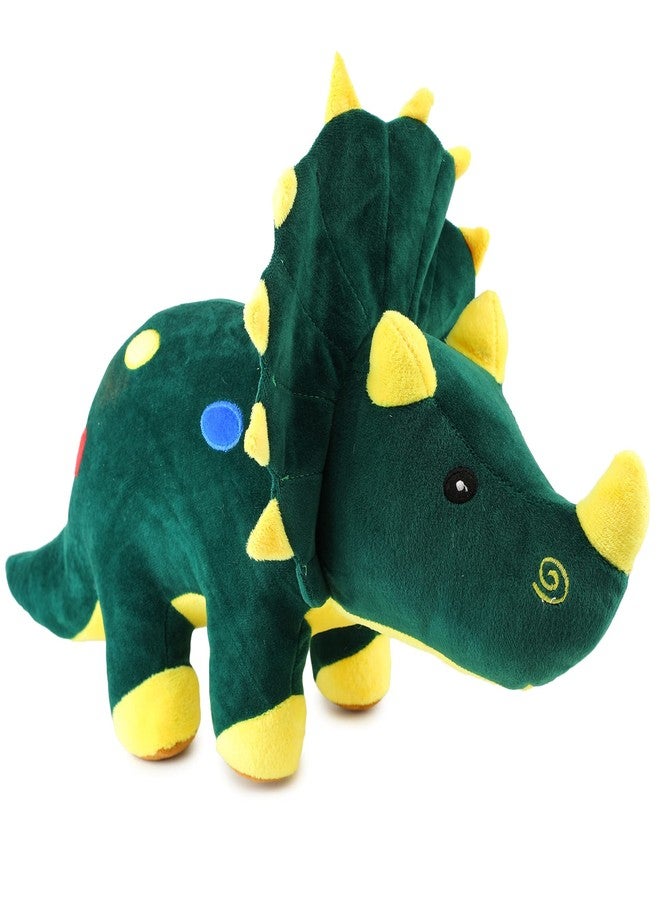 Webby Plush Adorable Dinosaur with Horns and Frill, Stuffed Soft Toy for 2+ Years Kids, 50CM (Green) - Image 3