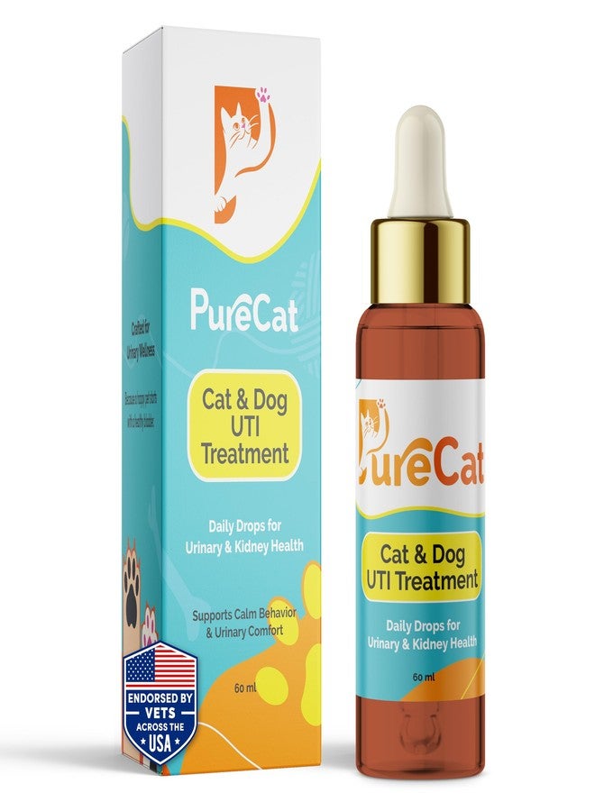 PureCat Urinary Tract Infection Care for Cat & Dog | Calming Urinary Tract & Kidney Support for Pets | Bladder Infection Treatment | UTI Drops | Veterinarian Recommended - Image 1