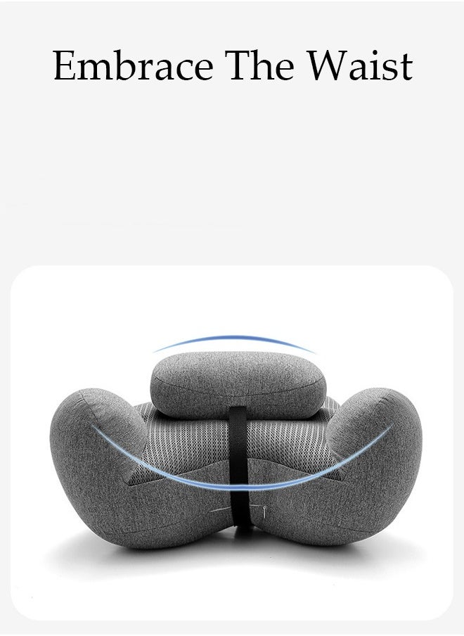 DUNISO - Adjustable Lumbar Support Pillow with Adjustable Slider for Office Chair and Car Seat, Ergonomic Memory Foam Back Cushion for Improve Lower Back PainRelief and Sitting Posture - Image 1